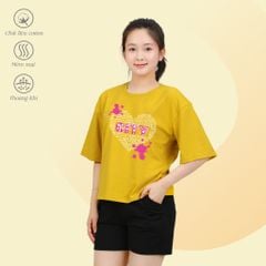 Áo thun nữ tay ngắn chất cotton siêu mát Form Vuông 190p 0330
