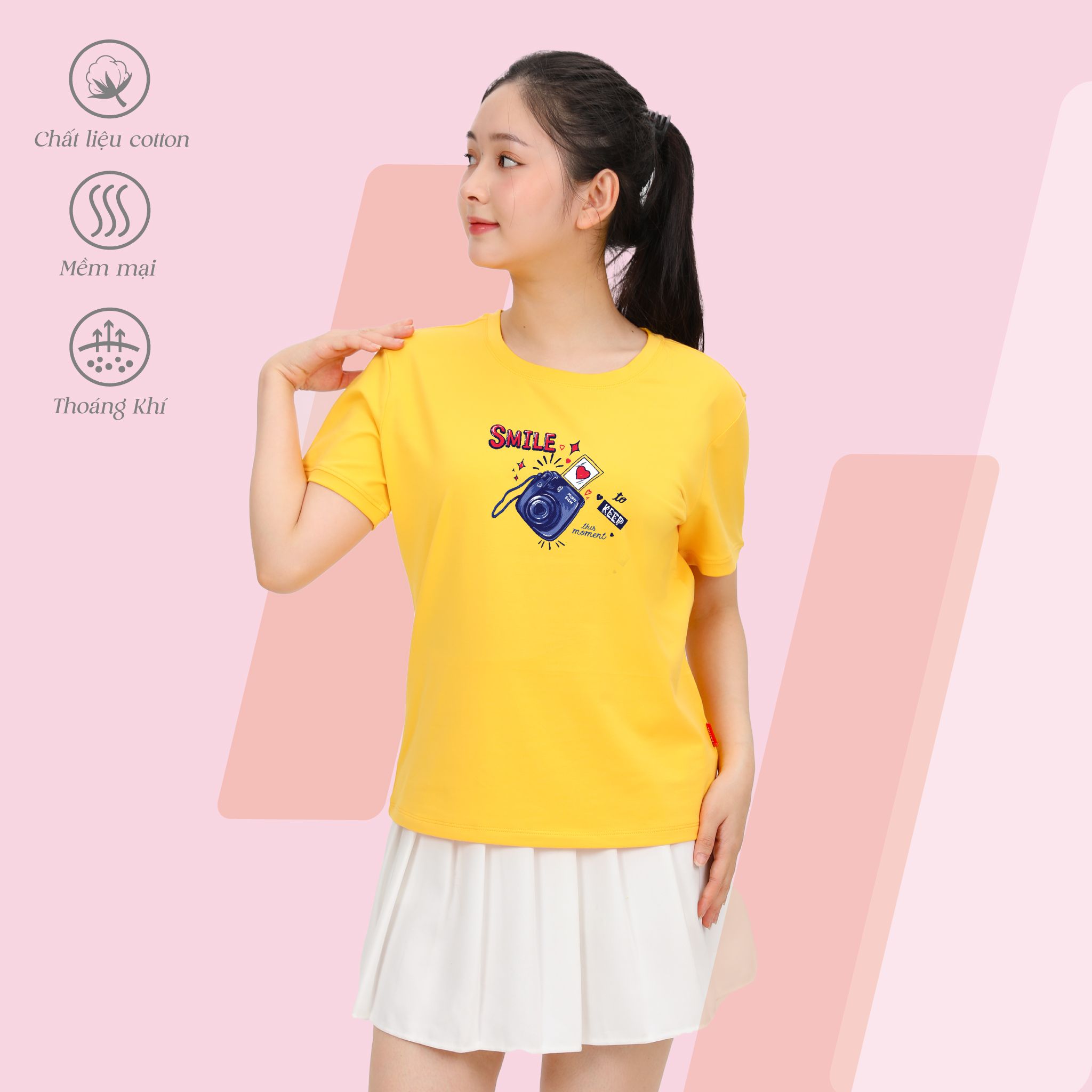 Áo thun nữ Form Basic chất cotton siêu mát 020p 0288