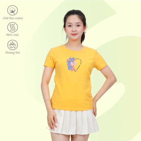 Áo thun nữ tay ngắn Cổ Tròn Form Suông chất cotton siêu mát 020p 0314