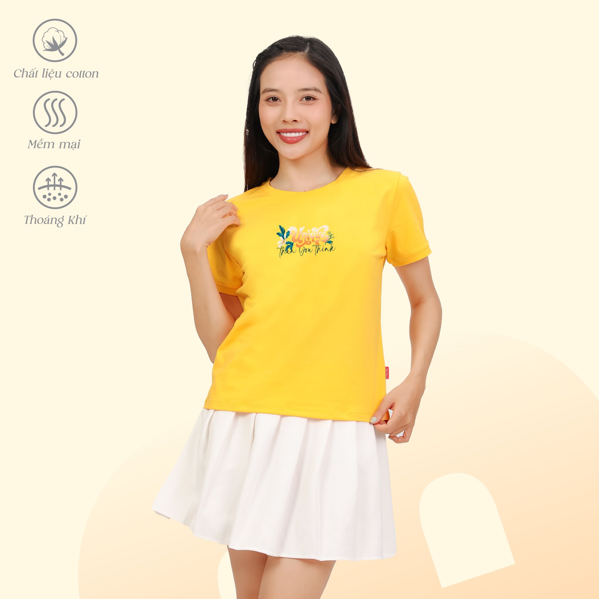 Áo Thun Tay Ngắn Cổ Tròn Form cơ bản Cotton 020p 0348