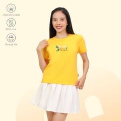 Áo Thun Tay Ngắn Cổ Tròn Form cơ bản Cotton 020p 0348