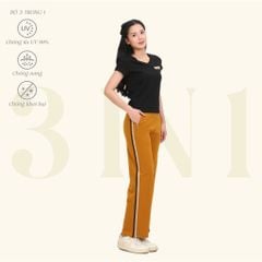 Set đồ bộ nữ kiểu quần dài tay ngắn chất cotton mát 403p 3406