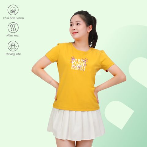 Áo Thun Tay Ngắn Cổ Tròn Form Suông Cotton 020p 0316