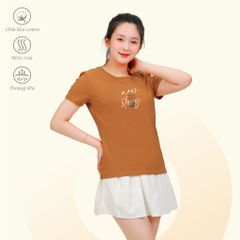 Áo Thun Tay Ngắn Cổ Tròn Form cơ bản Cotton 020p 0349