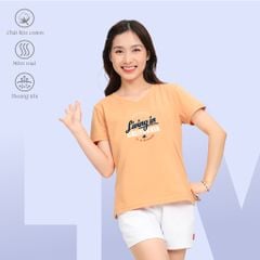 Áo thun nữ form suông cổ tim chất cotton siêu mát 190p 0327