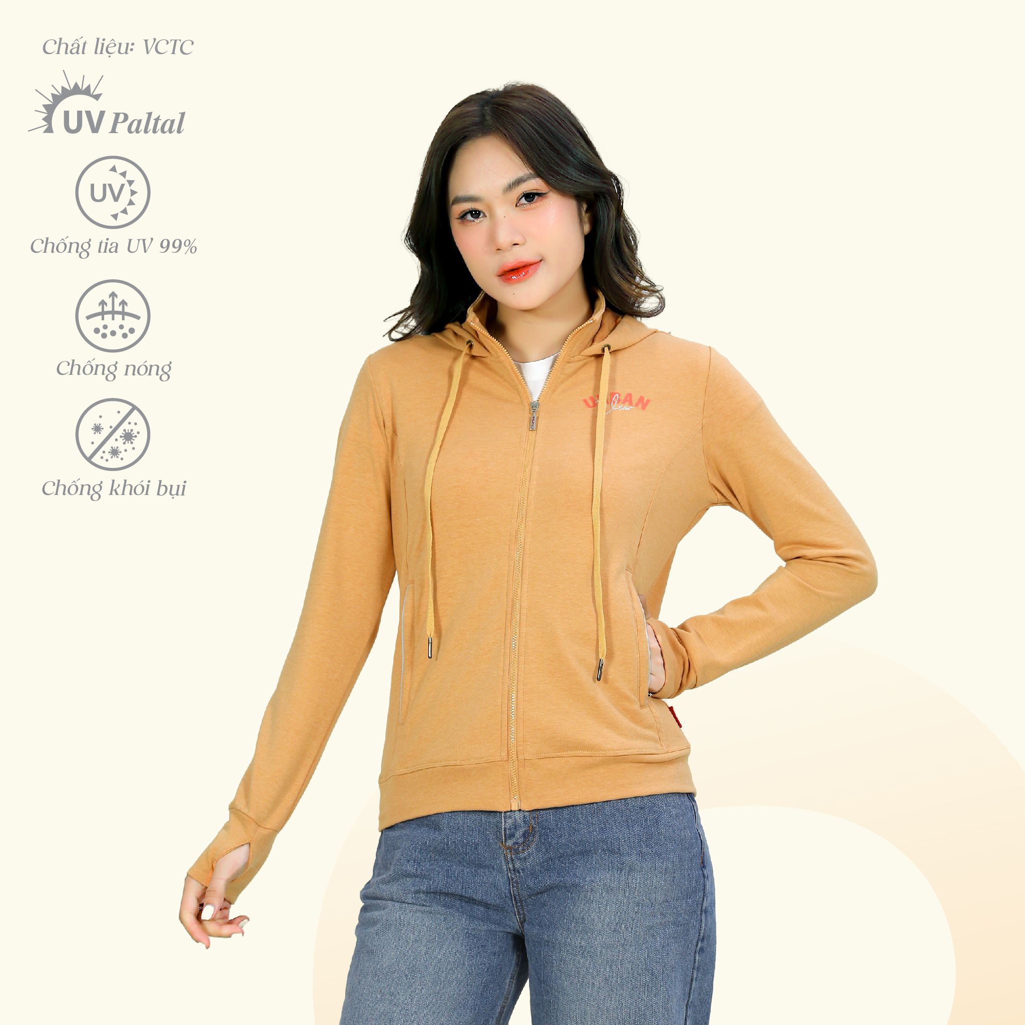 Áo khoác nữ chống nắng, chống UV chất vảy cá cotton siêu mát 431p 1327