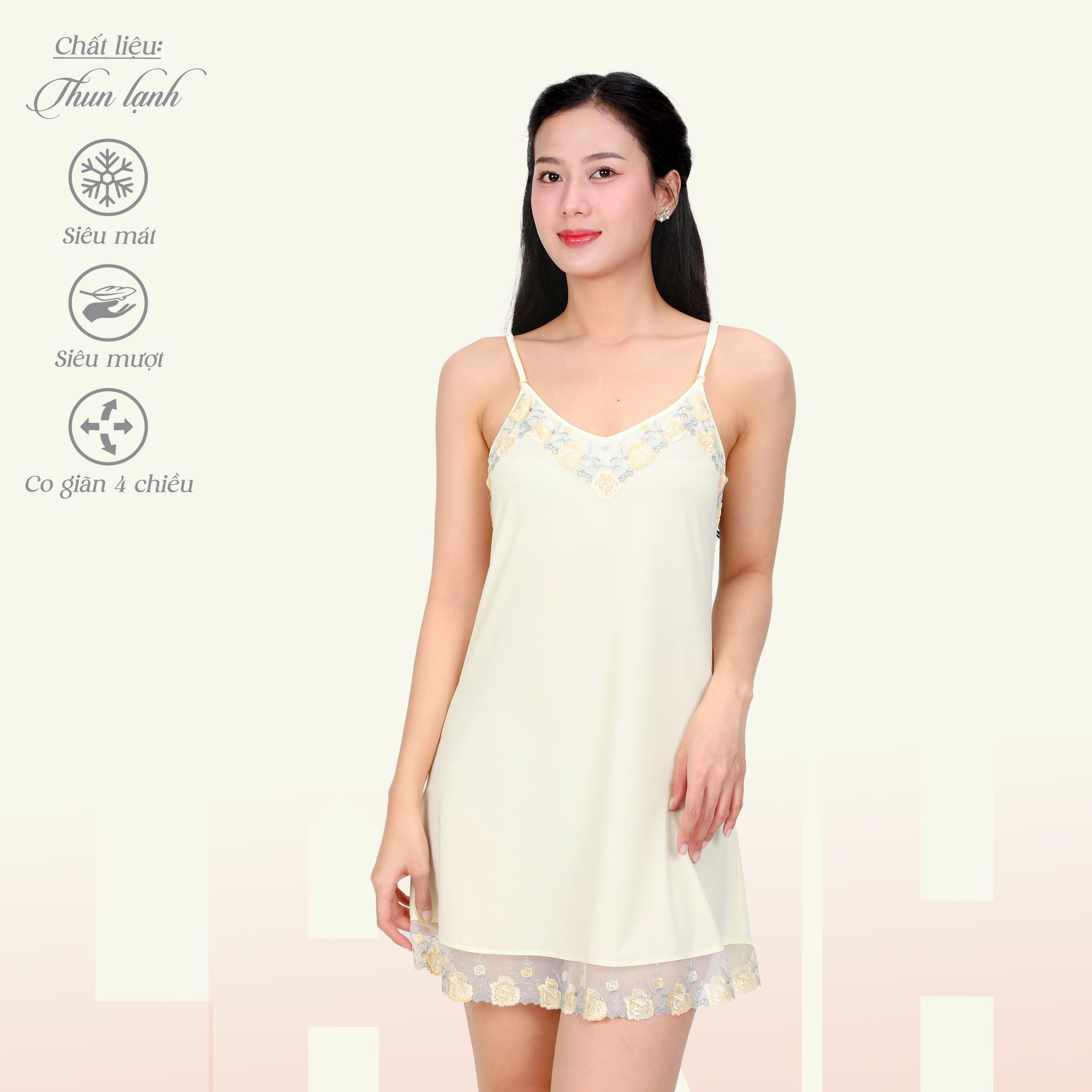 Áo ngủ, Váy ngủ dây chất thun lạnh siêu bền 012p 2048