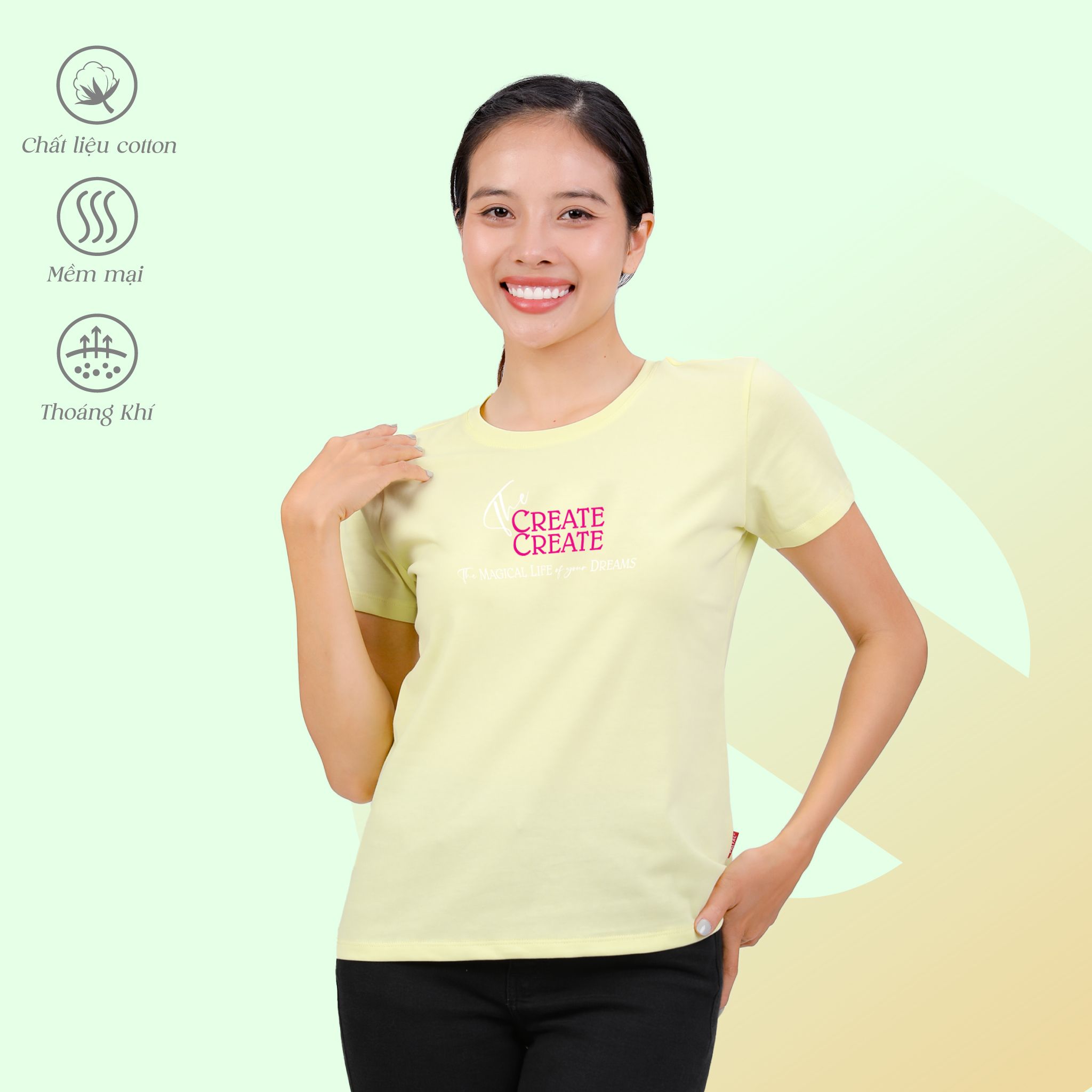 Áo thun nữ tay ngắn Form Suông chất cotton siêu mát 020p 0309