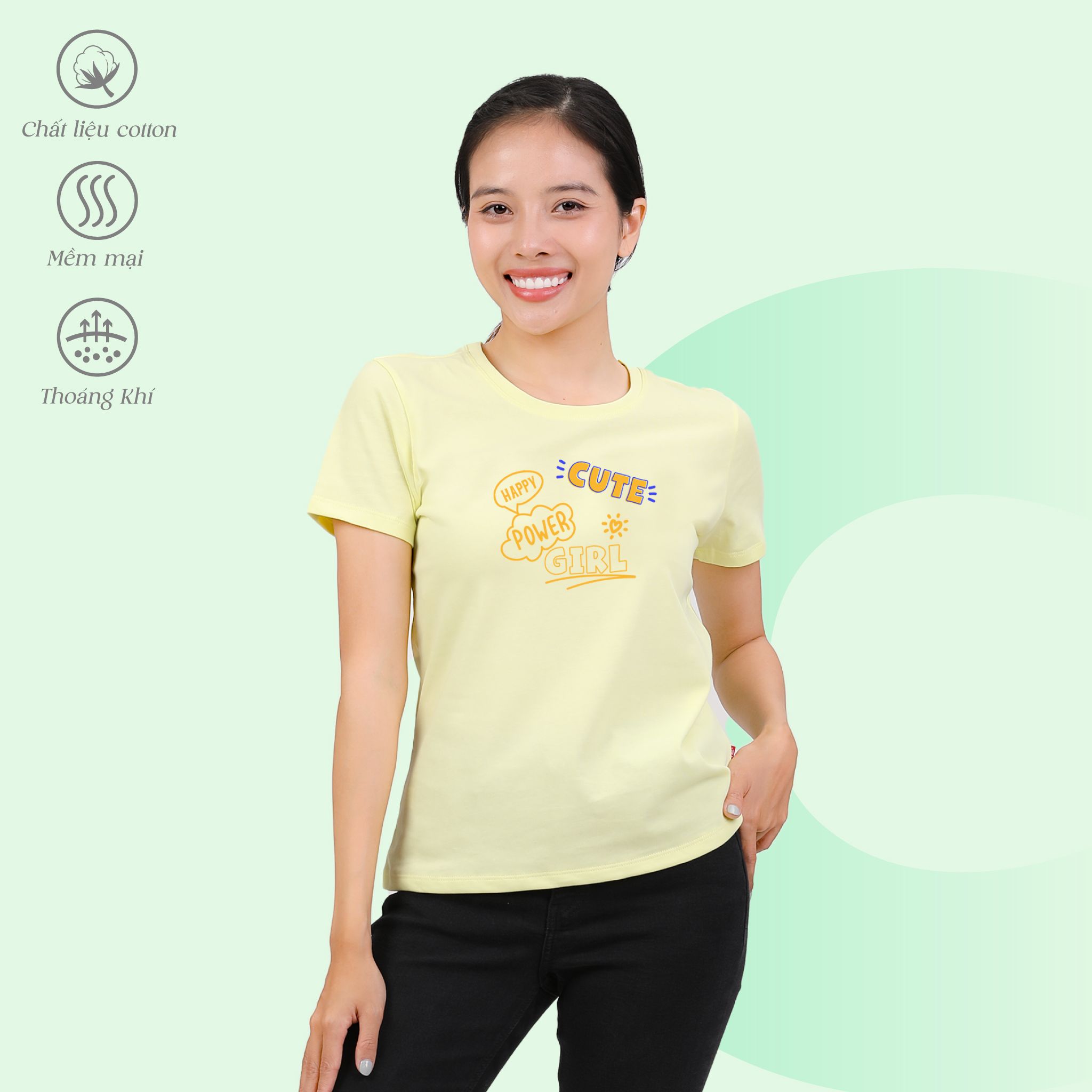 Áo thun nữ tay ngắn Form Suông chất cotton siêu mát 020p 0313