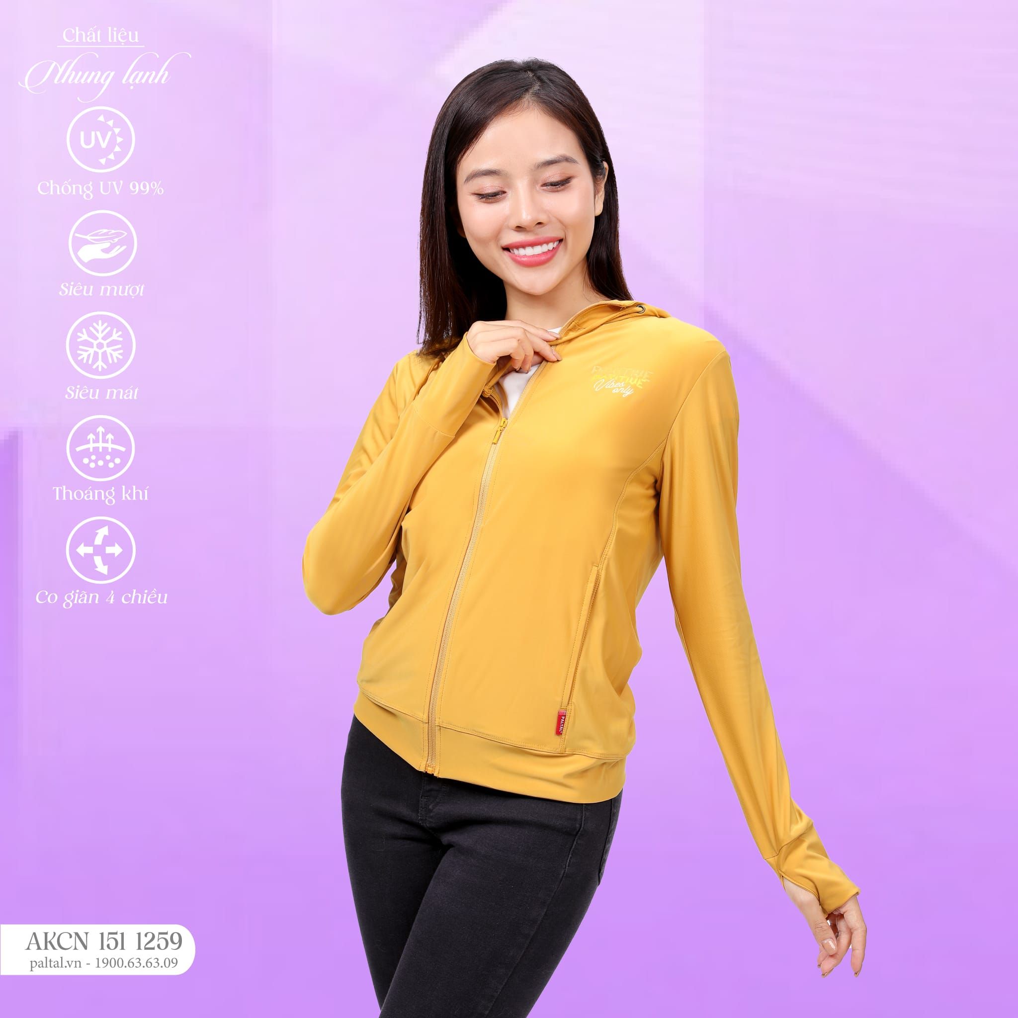 BST Áo khoác nữ chống nắng, chống UV chất nhung lạnh siêu bền 151p 1302 / 1259 / 1056 / 1325