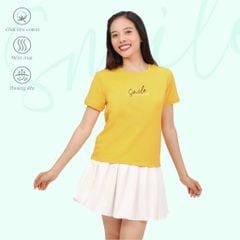 Áo Thun Tay Ngắn Cổ Tròn Form cơ bản Cotton 020p 0340