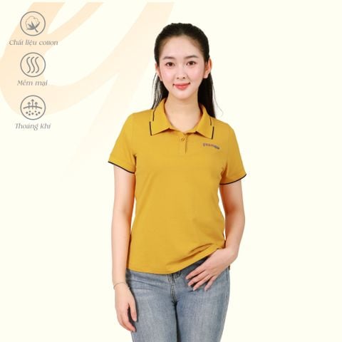 Áo thun nữ tay ngắn cổ polo form suông chất cotton siêu mát 190p 0138