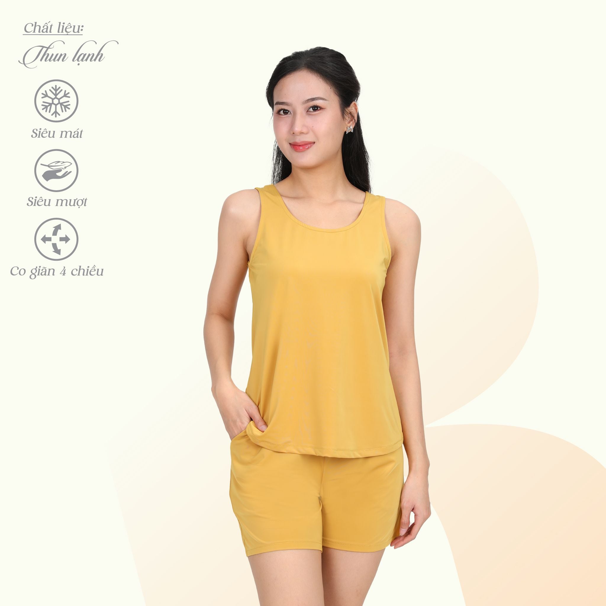 Set đồ bộ nữ kiểu quần đùi chất thun lạnh siêu bền bản 015p 2139