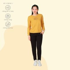 Set đồ bộ nữ kiểu quần dài tay dài đông chất cotton siêu mát 403p 0139