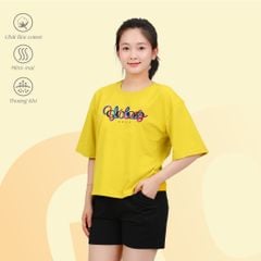 Áo thun nữ tay ngắn chất cotton siêu mát Form Vuông 190p 0328