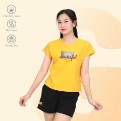 Set đồ bộ nữ kiểu quần đùi tay liền chất cotton siêu mát 025p 5220