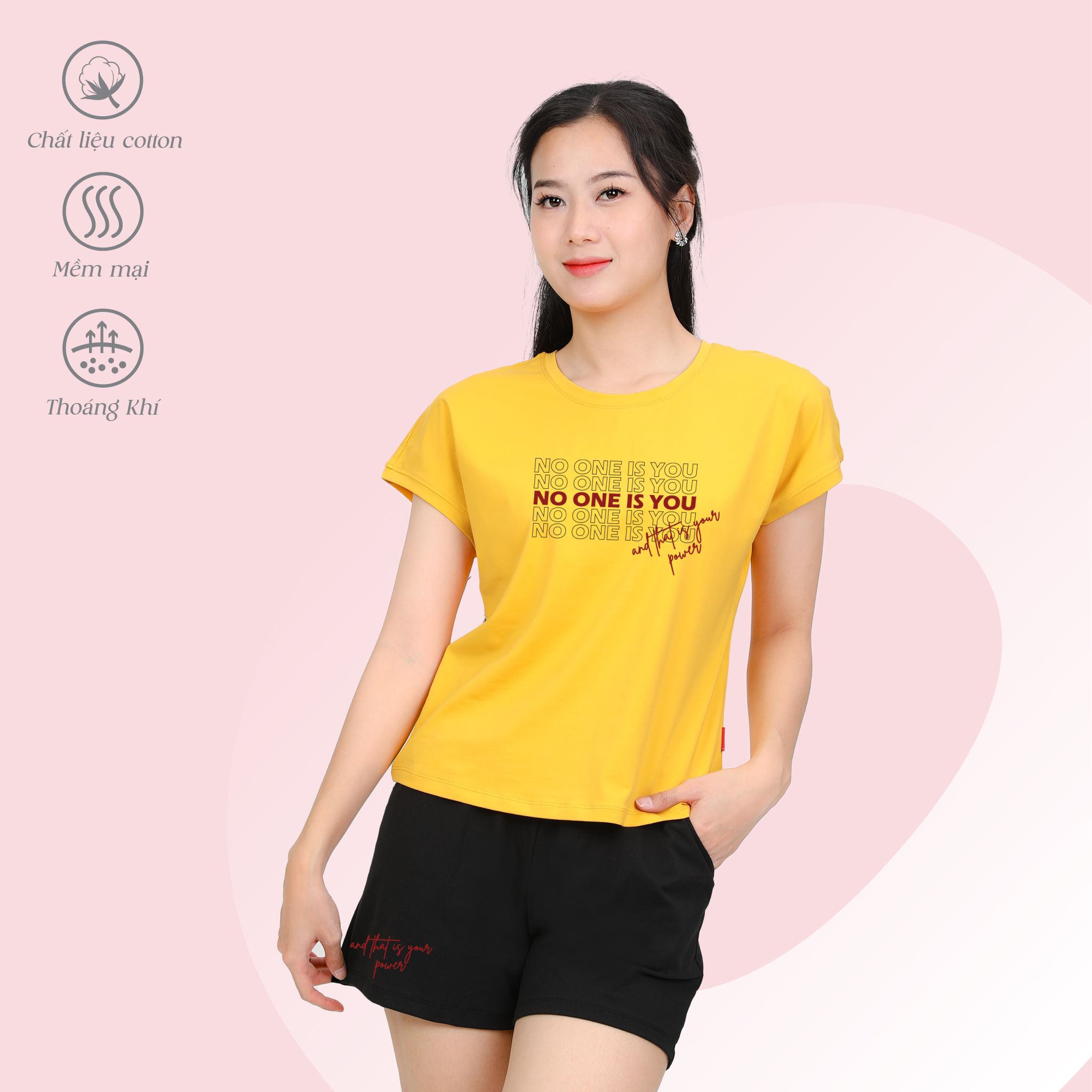 Set đồ bộ nữ kiểu quần đùi tay liền chất cotton siêu mát 025p 5221