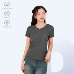 Áo thun nữ form suông cổ tim tay ngắn chất cotton siêu mát 190p 0357