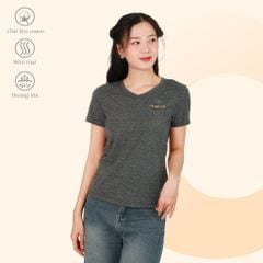 Áo thun nữ form suông cổ tim tay ngắn chất cotton siêu mát 190p 0358