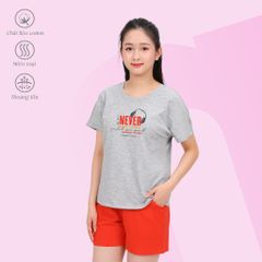Set đồ bộ nữ kiểu quần đùi tay ngắn chất cotton siêu mát 195p 5174