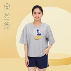 Set đồ bộ nữ kiểu quần đùi tay ngắn chất cotton siêu mát 195p 5207
