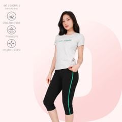 Set đồ bộ nữ kiểu quần lửng tay ngắn chất cotton siêu mát 024p 4312