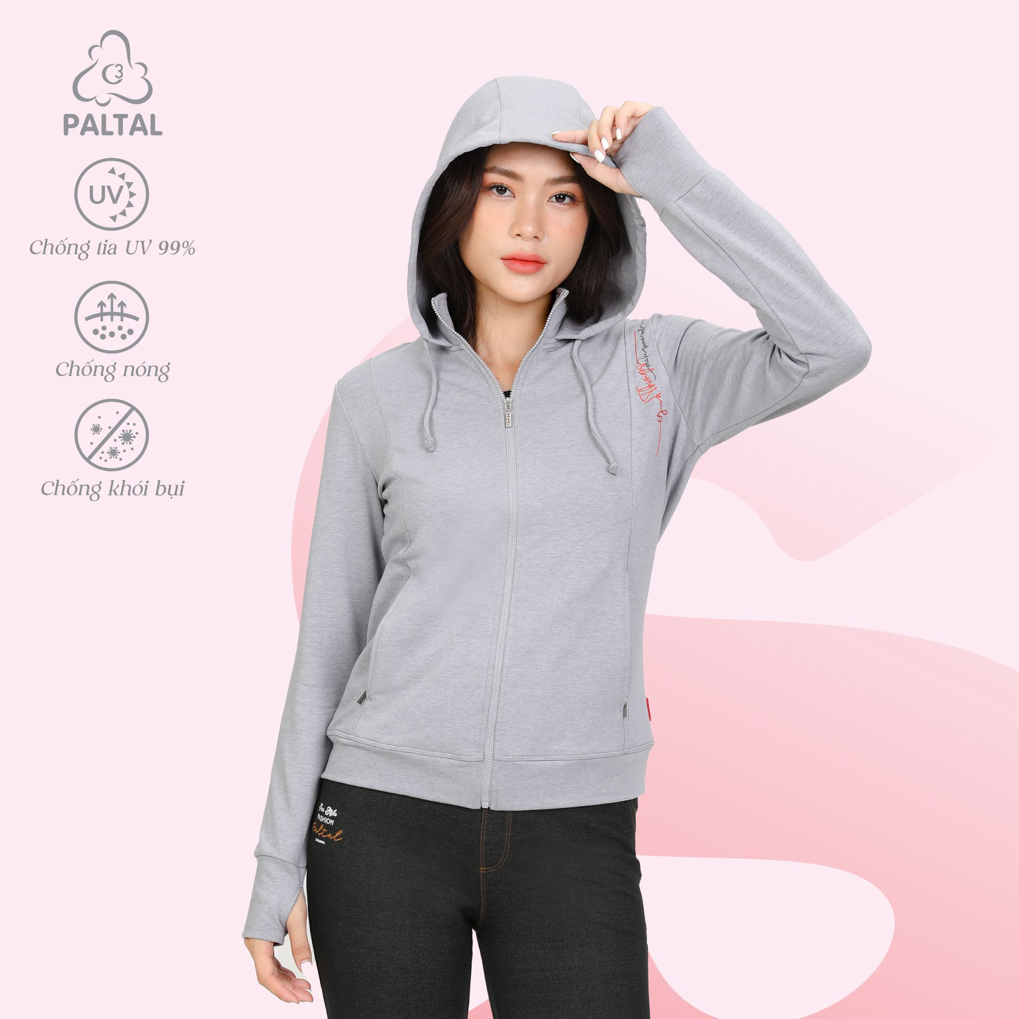Áo khoác nữ chống nắng, chống UV chất vảy cá cotton cvc mát 401p 1286