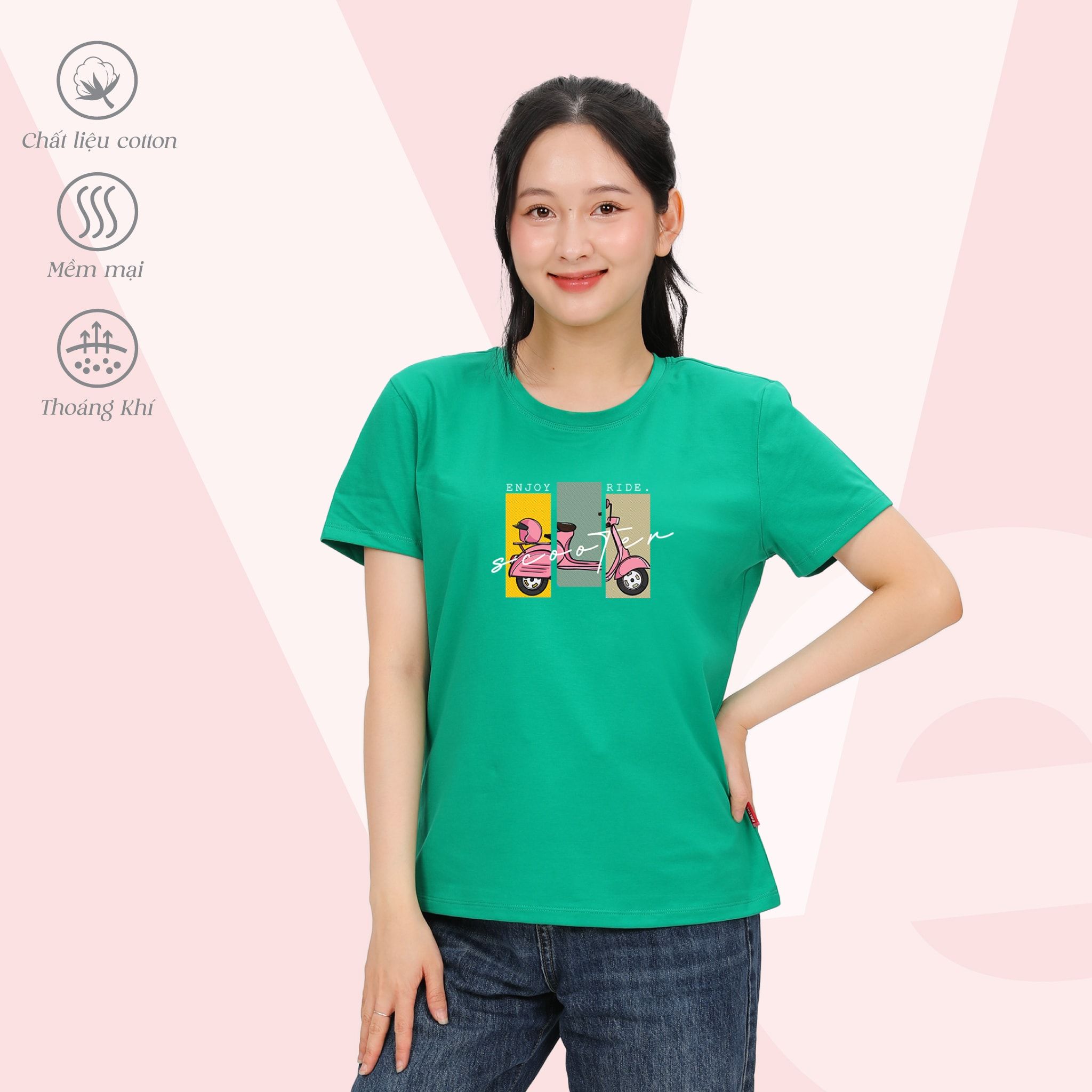 Áo thun nữ form suông chất cotton siêu mát 020p 0871
