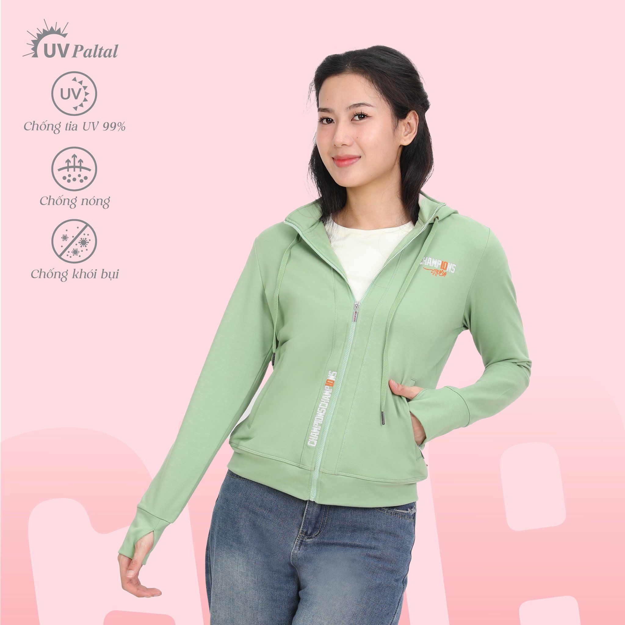 Áo khoác nữ chống nắng, chống UV chất vảy cá tc 431p 1312