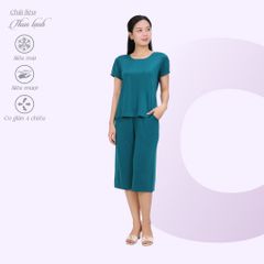 Set đồ bộ nữ kiểu quần lửng tay ngắn chất thun lạnh siêu bền 014p 7042