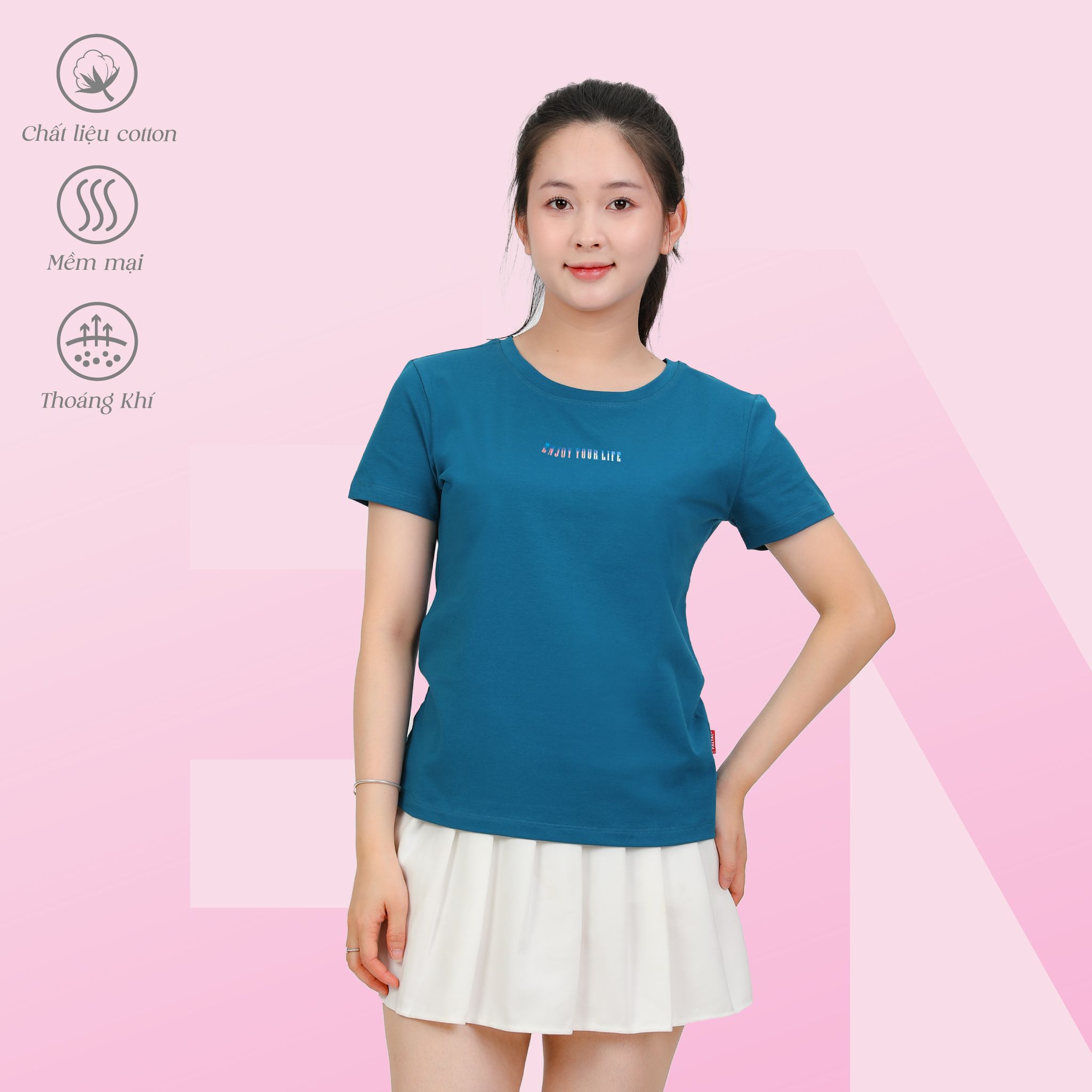Áo thun nữ tay ngắn chất cotton siêu mát Form Suông 020p 0319