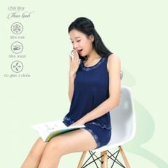 Set đồ bộ nữ kiểu quần đùi Bản chất thun lạnh siêu bền 015p 5137