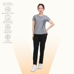 Set đồ bộ nữ kiểu quần dài tay ngắn chất pique 523p 3382