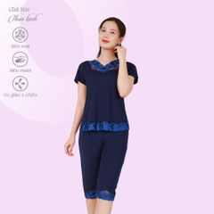 Set đồ bộ nữ kiểu quần lửng tay ngắn chất thun lạnh siêu bền 014p 7028