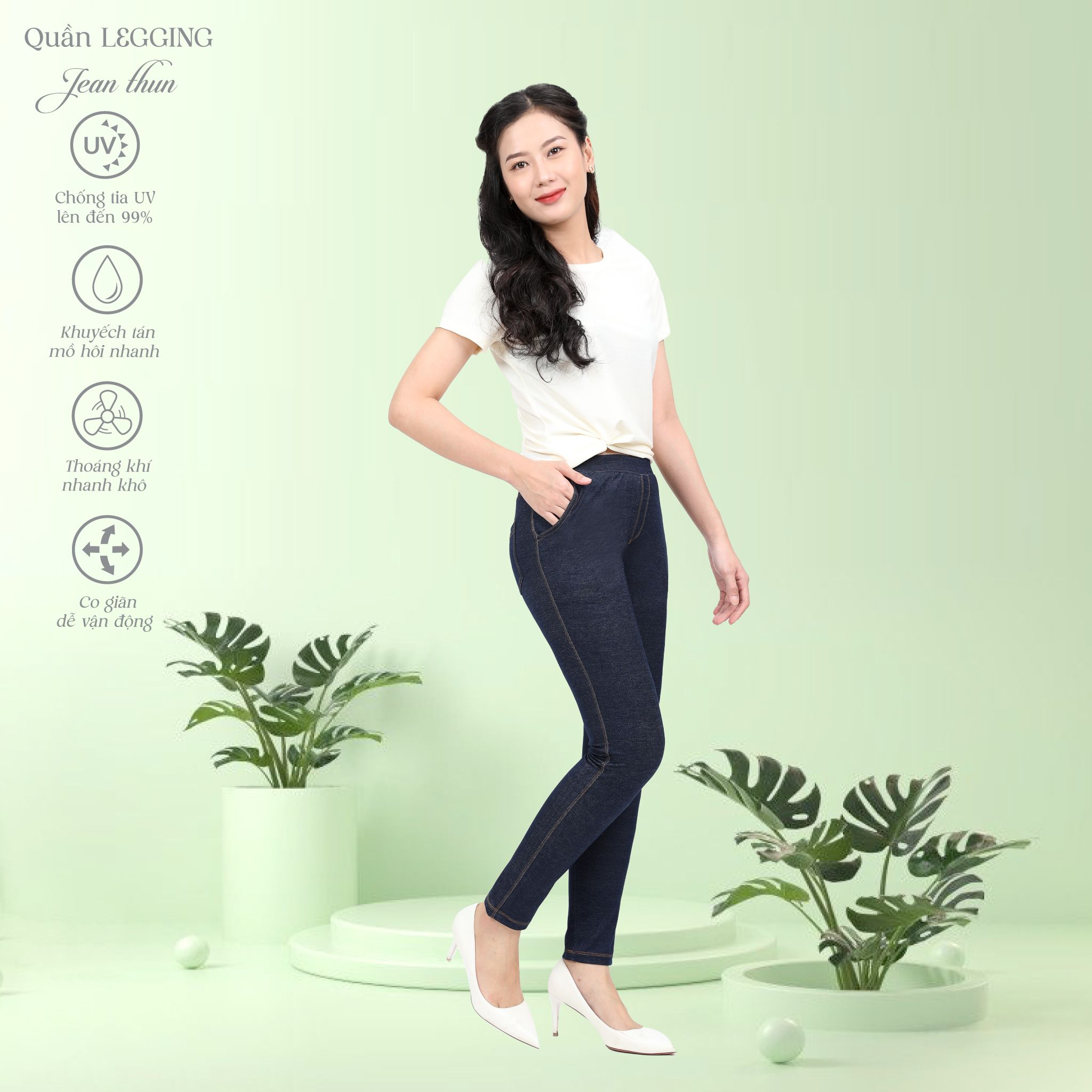 Quần dài chất jean Thun 508p 8065