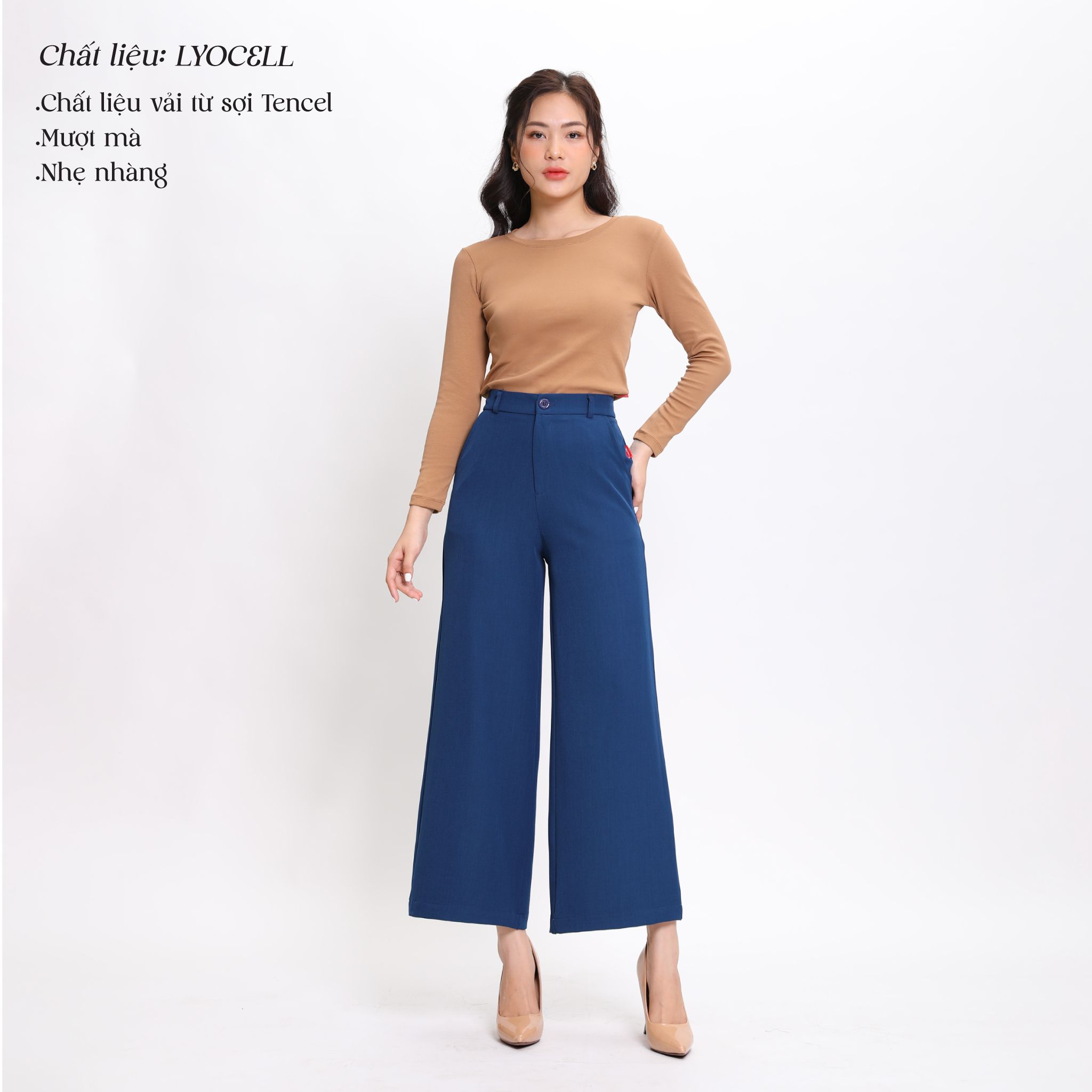 Quần dài form suông chất LYOCELL QD 578p 8523