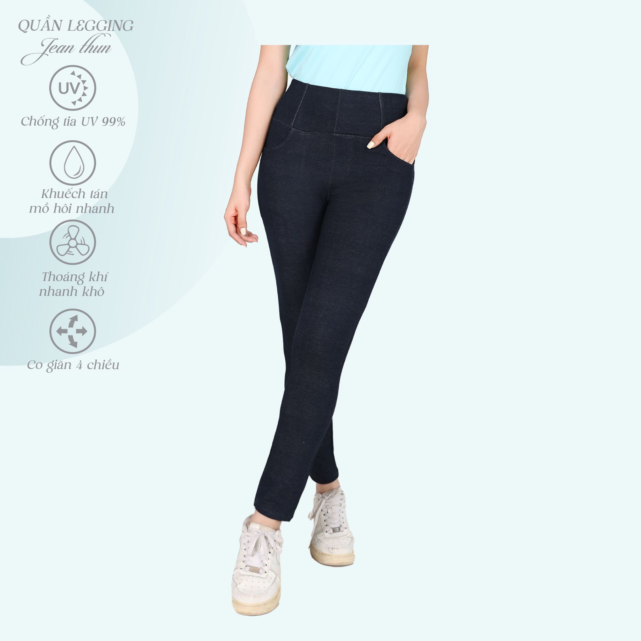 Quần dài chất liệu jean thun cao cấp QD 508p 8076