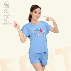 Set đồ bộ nữ kiểu quần đùi tay ngắn chất poly cát siêu bền 315p 5229
