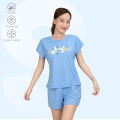 Set đồ bộ nữ kiểu quần đùi tay ngắn chất poly cát siêu bền 315p 5230