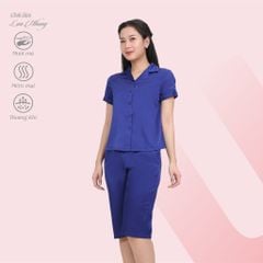 Set đồ bộ nữ kiểu quần lửng tay ngắn chất lụa nhung 264p 4315