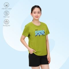 Set đồ bộ nữ kiểu quần đùi tay ngắn chất cotton siêu mát 195p 5169