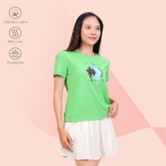 Áo thun nữ tay ngắn form cơ bản chất cotton siêu mát 020p 0308