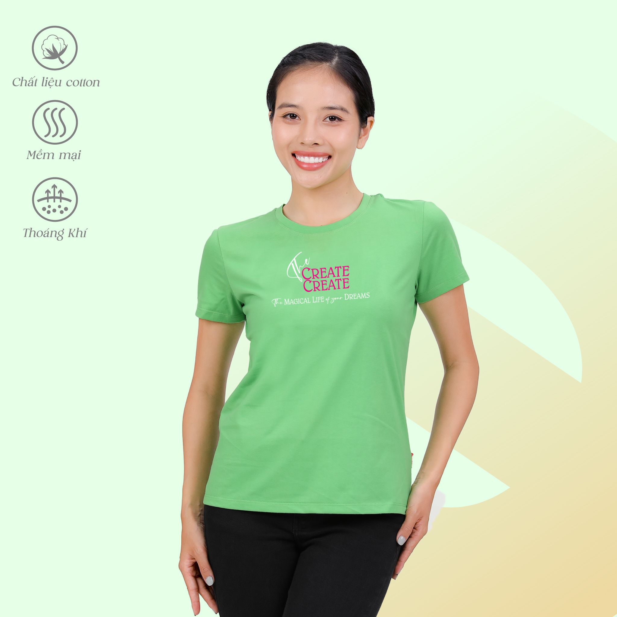 Áo thun nữ tay ngắn Form Suông chất cotton siêu mát 020p 0309