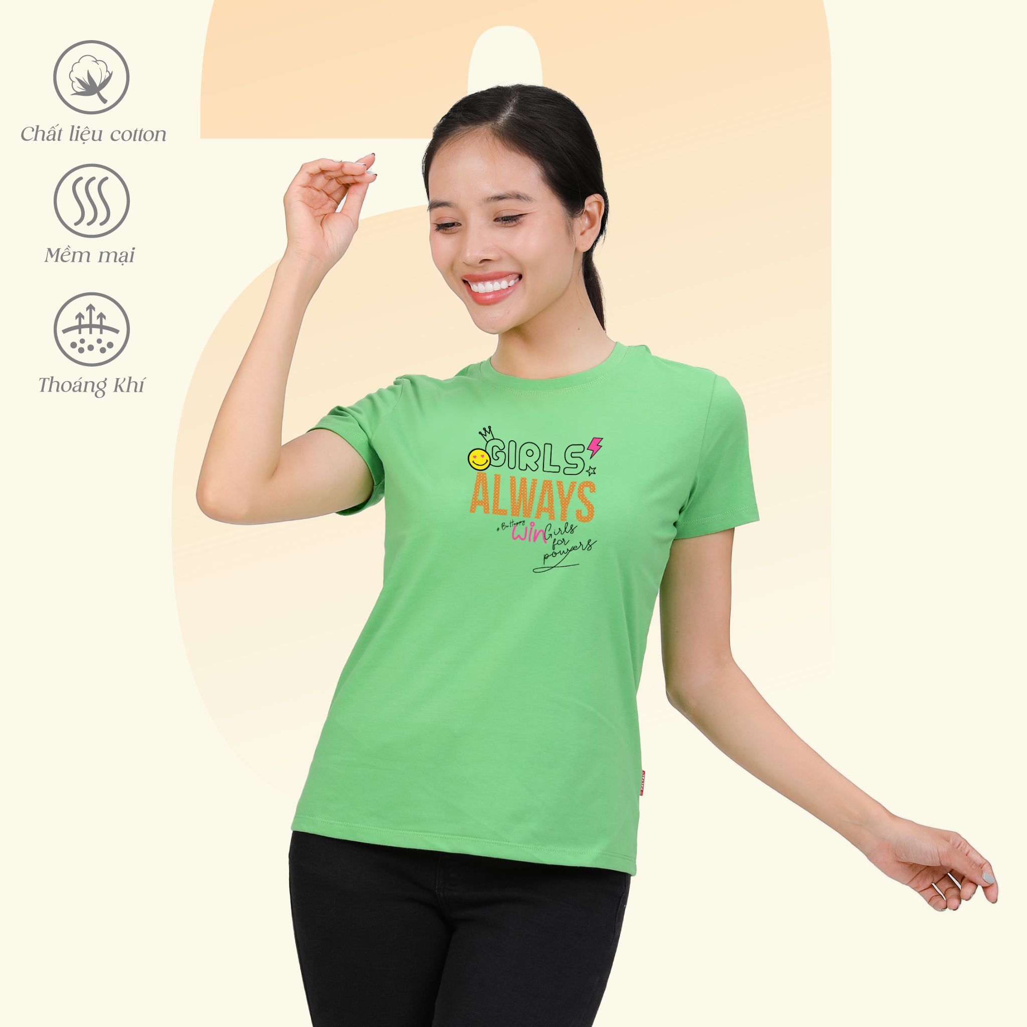 Áo thun nữ tay ngắn Form Suông chất cotton siêu mát 020p 0310