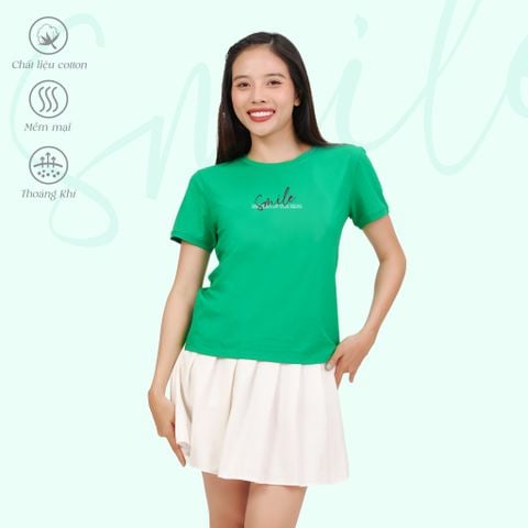 Áo Thun Tay Ngắn Cổ Tròn Form cơ bản Cotton 020p 0340