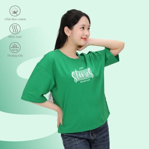 Áo thun nữ phom vuông chất cotton siêu mát 190p 0299