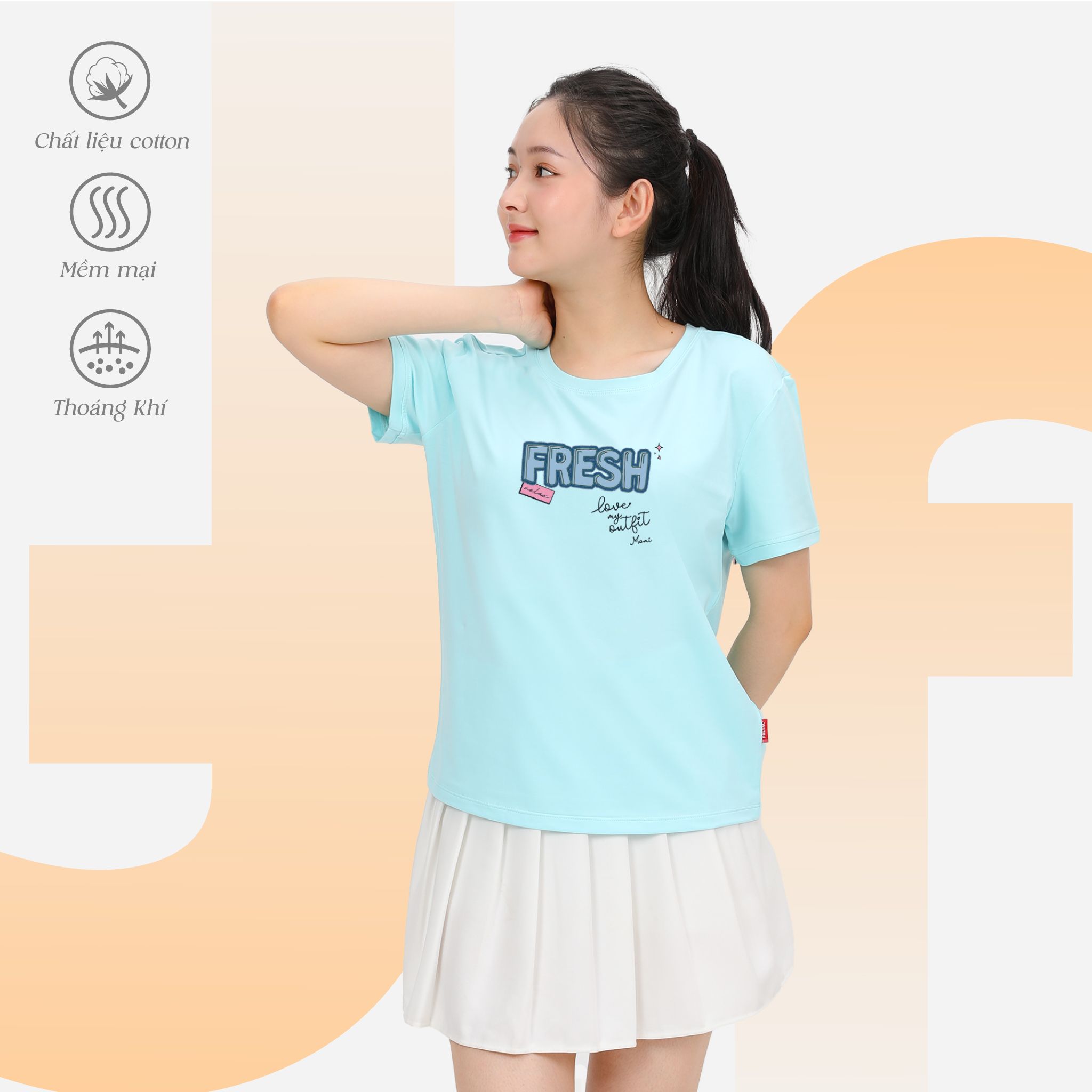 Áo thun nữ Form Basic chất cotton siêu mát 020p 0287