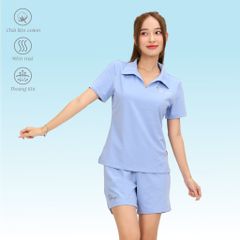 Set đồ bộ nữ kiểu quần đùi tay ngắn chất cotton siêu mát 195p 5213