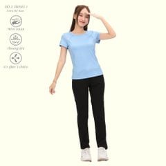 Set đồ bộ nữ kiểu thể thao tập gym, yoga kiểu quần dài tay ngắn chất melan lưới 343p 3405