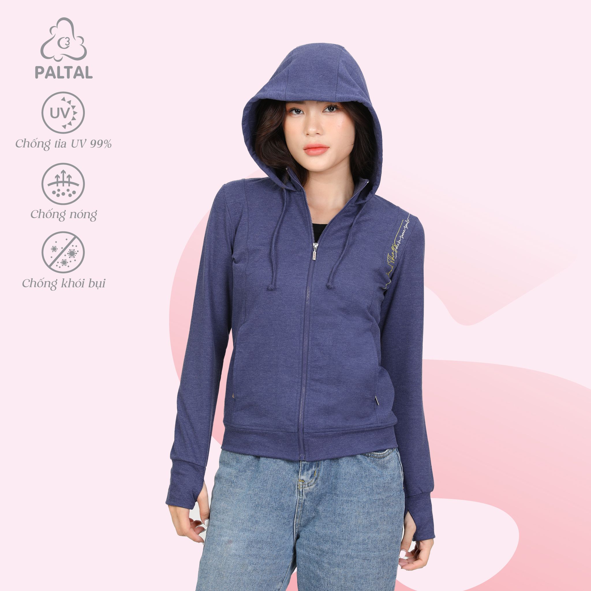 Áo khoác nữ chống nắng, chống UV chất vảy cá cotton cvc mát 401p 1286